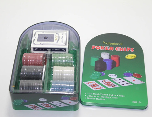 Poker Oyunu 120 Chip Ve 2 Adet İskambil Oyun Setine Sahip Poker Oyunu Liv650