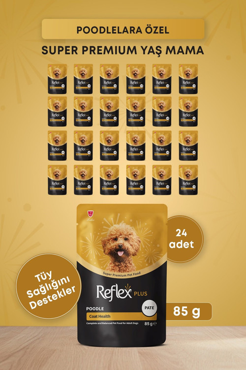 Plus Poodle Yetişkin Köpek Pouch Mama 85 Gr x 24 Adet