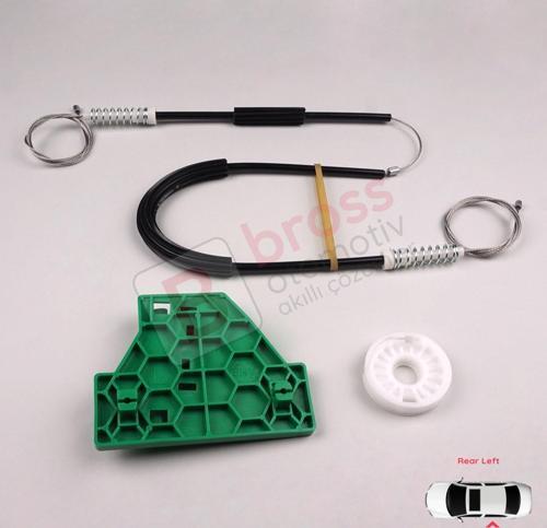 Audi A4 B6 8E2 8E5 B7 8EC 8ED Seat Exeo 3R 4/5 Kapı 8E0839461 İçin Arka Sol Cam Kriko Tamir Seti