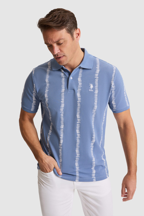 Erkek İndigo Regular Fit Polo Yaka Tişört 50326977-VR028