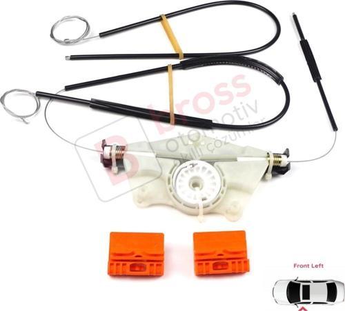 Audi A4 B6 8E2 8E5 B7 8EC 8ED Seat Exeo 3R2 3R5 4/5 Kapı 8E0837461 İçin Ön Sol Cam Kriko Tamir Seti