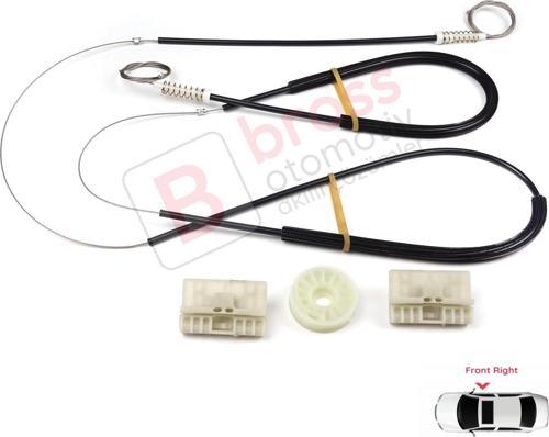 Audi A6 C6 S6 4F 4F2 4F5 2004-2011 4/5 Kapı 4F0837462 İçin Elektrikli Ön Sağ Cam Kriko Tamir Seti