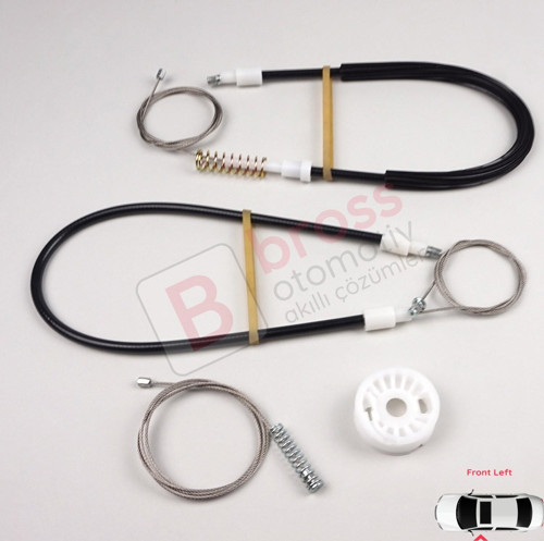 BMW 1 E87 2003-2012 5-Kapı Hatchback 51337138465 İçin Ön Sol Cam Kriko Tamir Seti
