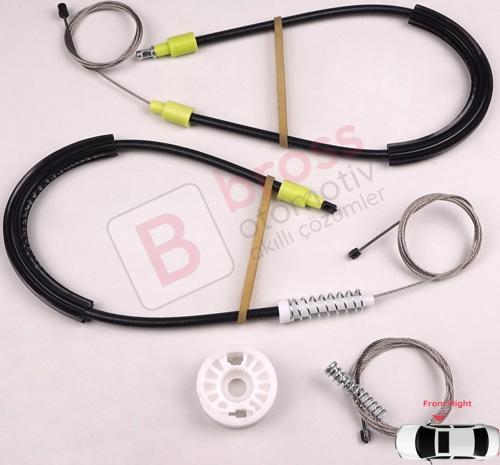 BMW 3 Serisi E90 E91 2004-2012 4/5 Kapı 51337140588 İçin Elektrikli Ön Sağ Cam Kriko Tamir Seti