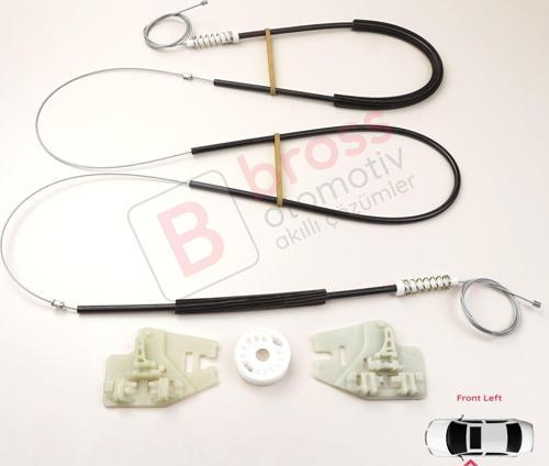 BMW 3 Seri E46 1998-2001 4/5 Kapı İçin Ön Sol Kapı Cam Kriko Seti