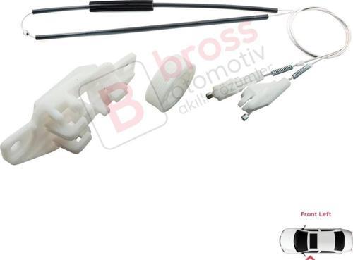 Hyundai Accent MK2 LC 2000-2006 4/5-Kapı 8240325010 İçin Ön Sol Kapı Cam Kriko Tamir Seti