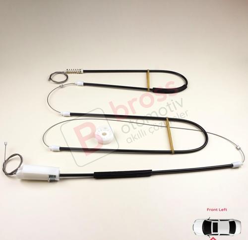 BMW 3 Serisi E46 Coupe Cabrio Convertible 1999-2007 51338229105 İçin Sol Kapı Cam Kriko Tamir Seti