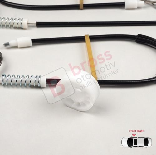 Mercedes E Series W211 S211 2002-2009 4/5 Kapı A2117200446 İçin Ön Sağ Cam Kriko Tamir Seti