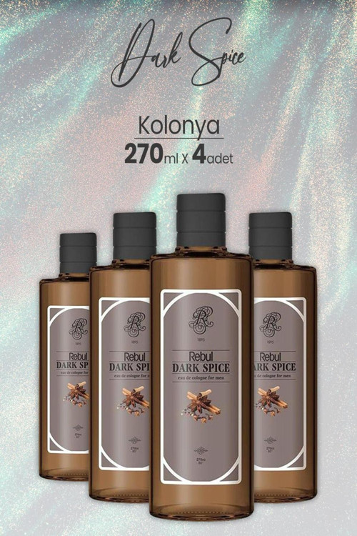 Dark Spice Kolonya (Cam Şişe) 270 ml x 4 Adet