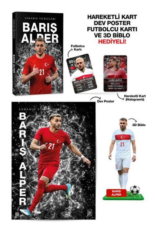Barış Alper - Sahanın Yıldızları - Hareketli Kart Dev Poster Futbolcu Kartı ve 3D Biblo Hediyeli!