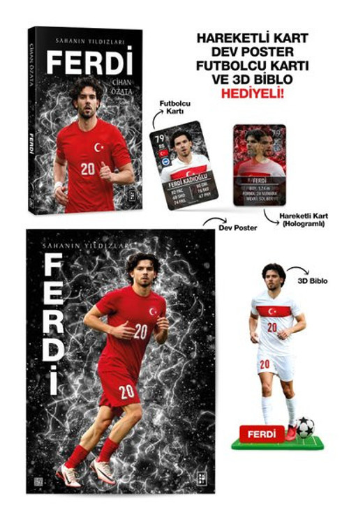 Ferdi - Sahanın Yıldızları - Hareketli Kart Dev Poster Futbolcu Kartı ve 3D Biblo Hediyeli!