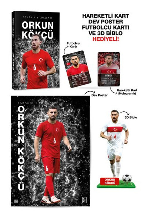 Orkun Kökçü - Sahanın Yıldızları - Hareketli Kart Dev Poster Futbolcu Kartı ve 3D Biblo Hediyeli!