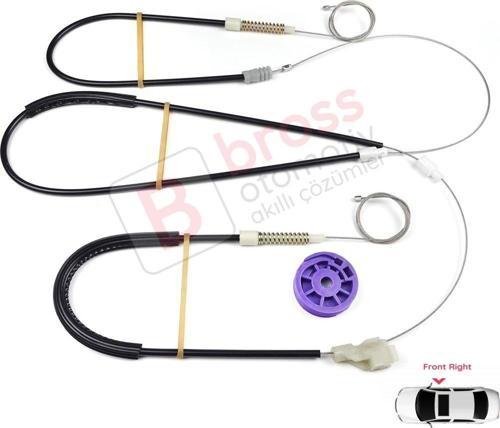 VW Golf MK3 1991-1998 5-Kapı Vento Jetta 1992-1999 İçin Elektrikli Ön Sağ Kapı Cam Kriko Tamir Seti