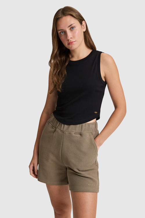 Kadın Siyah Bisiklet Yaka Basic Tişört 50321822-VR046