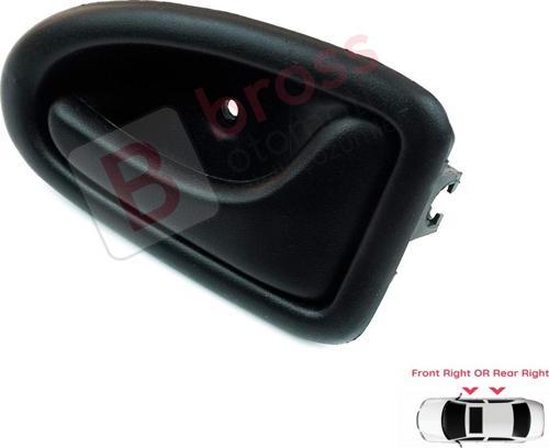 Renault Megane MK1 1995-2002 İçin Ön veya Arka Sağ İç Kapı Açma Kolu Siyah 8200028995