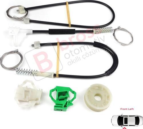 VW Polo Classic 6V2 6KV2 Variant 6V5 Caddy MK2 9K9 9U 6K4837401P İçin Ön Sol Cam Kriko Tamir Seti