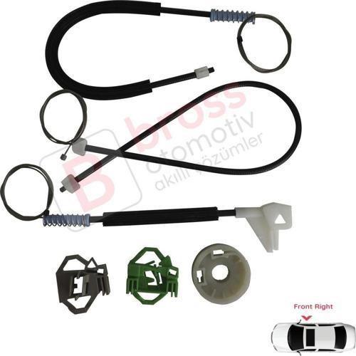 VW Polo Classic 6V2 6KV2 Variant 6V5 Caddy MK2 9K9 9U 6K4837402P İçin Ön Sağ Cam Kriko Tamir Seti