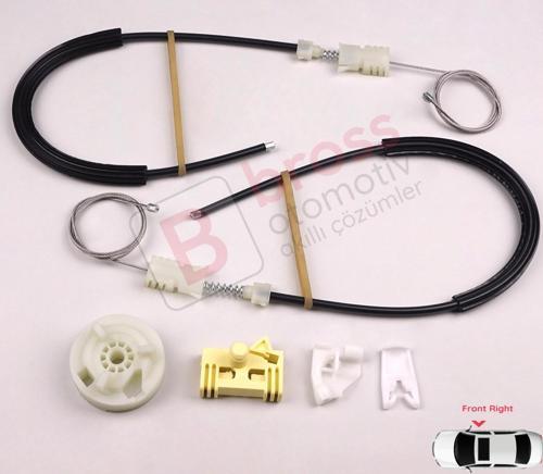 Renault Scenic MK1 JA JA0/1 1996-2003 7700838591 İçin Ön Sağ Kapı Cam Kriko Tamir Seti