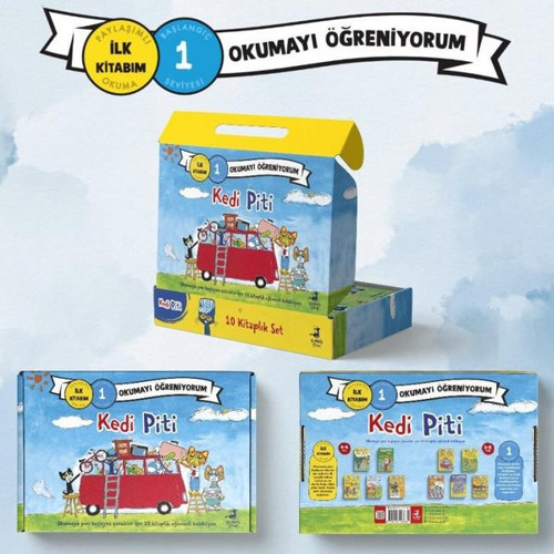 Kedi Piti Seti - 10 Kitap Takım - Kutulu