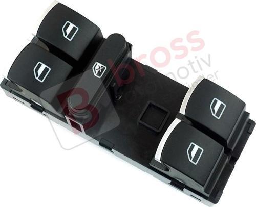 VW; Seat İçin Sol Ön Elektrikli Pencere Kontrol Paneli Anahtarı 10 Pin Krom