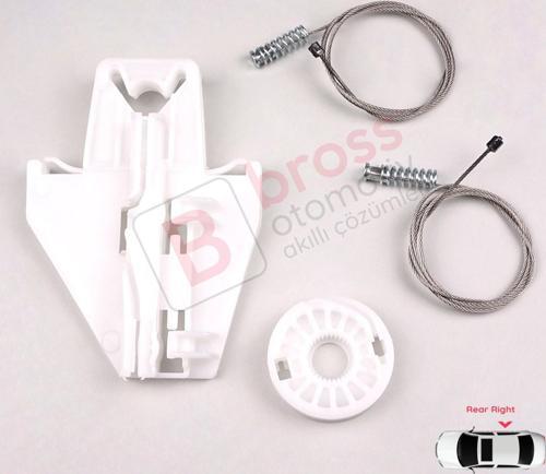 Skoda Fabia MK1 99-2008 4/5 Kapı Praktik Van 6Y0839462 İçin Elektrikli Arka Sağ Cam Kriko Tamir Seti
