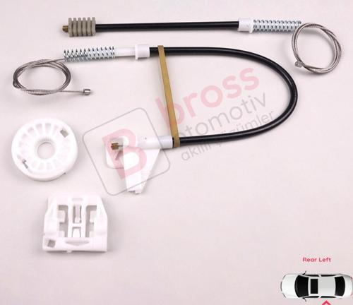 Skoda Octavia MK1 1U 2001-2010 Makyajlı Kasa İçin Elektrikli Arka Sol Kapı Cam Kriko Tamir Seti