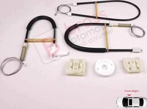 Skoda Octavia MK1 2001-2010 Makyajlı Kasa 1U0837462B İçin Elektrikli Ön Sağ Cam Kriko Tamir Seti