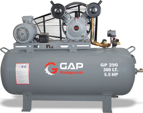 Hava Kompresörü Pistonlu 300 Lt 2 Kafa 8 Bar 5.5 Hp