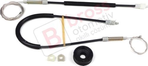 Volvo C70 873 1998-2005 Cabrio Convertible CC İçin Sağ Cam Kriko Tamir Seti
