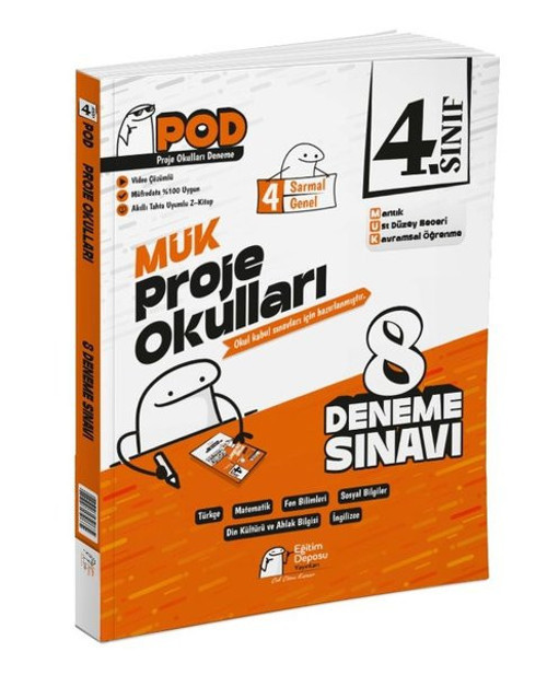 4. Sınıf Proje Okulları Mük-Pod 8 Deneme Sınavı