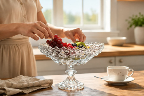 Ayaklı Cam Meyvelik 29,5 cm