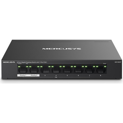 Mercusys MS108GP, 8-Port Gigabit Desktop Switch With 7-Port