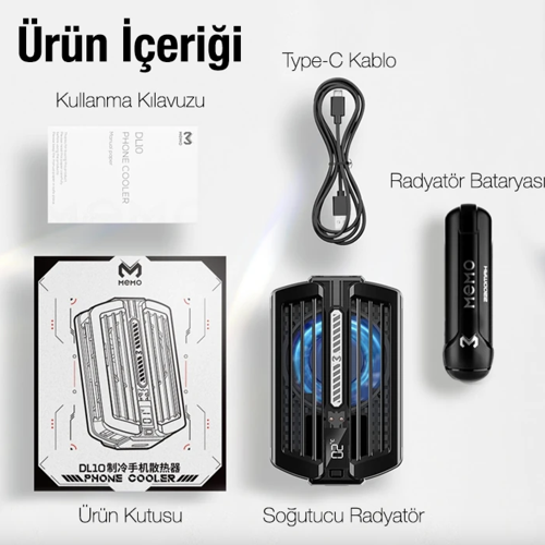 Dijital Göstergeli 20000 Mah Powerbankli Telefon Soğutucu Radyatör Fan