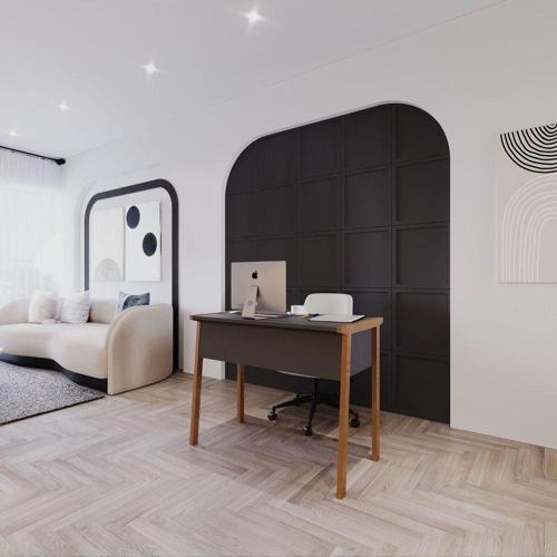 Zenith Çalışma Masası 90 cm Antrasit Ceviz
