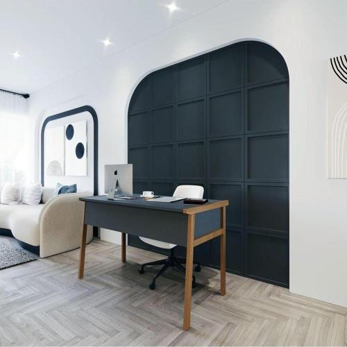 Zenith Çalışma Masası Kitaplık Takım 120 cm Antrasit Ceviz