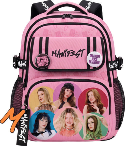 Lisanslı Toz Pembe Collection Okul Sırt Çantası