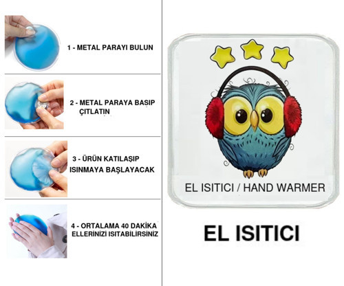 SIA BAYKUŞ CEP SOBASI,EL ISITICI,SICAK SU TORBASI PVC 10x9,5cm