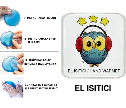 SIA BAYKUŞ CEP SOBASI,EL ISITICI,SICAK SU TORBASI PVC 10x9,5cm