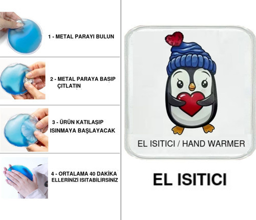 SIA PENGUEN CEP SOBASI,EL ISITICI,SICAK SU TORBASI PVC 10x9,5cm