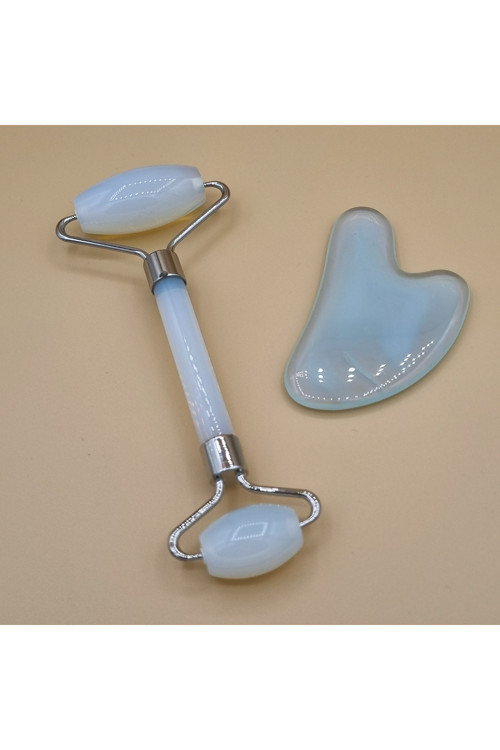 Opal Taşı Jade Roller & Gua Sha Masaj Taşı