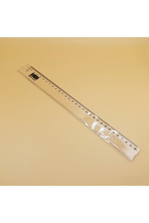 30 Cm Şeffaf Plastik Cetvel – Okul, Ofis Ve Çizim Cetveli