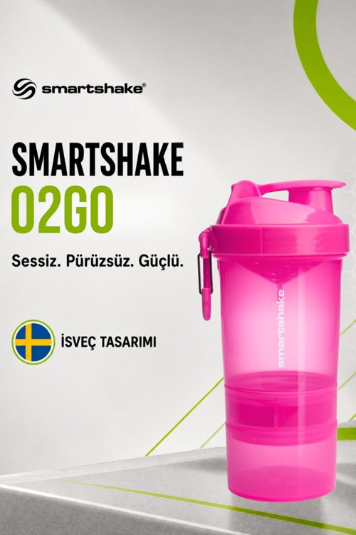 Original2Go Serisi 600 ml Neon Pembe Protein Shaker
