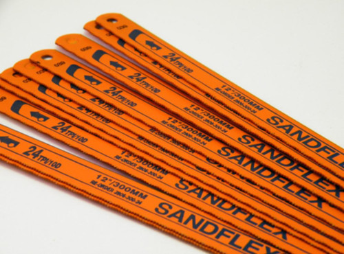Sandflex Bi-Metal Demir Testere Ağzı 24 Diş 12″/300mm (10 Adet)