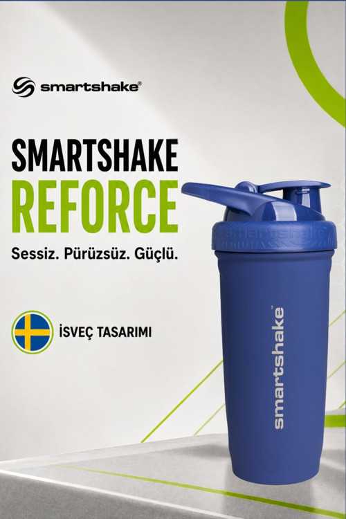 Reforce Paslanmaz Çelik Serisi 900 ml Navy Mavi Protein Shaker