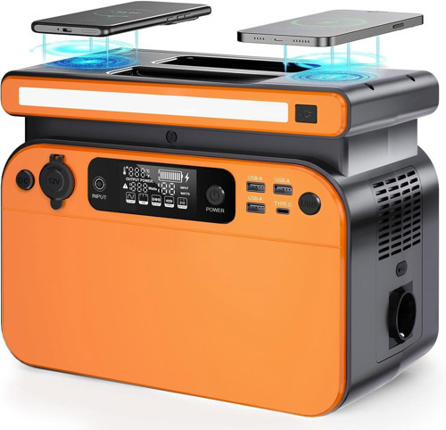 GT500 500W Taşınabilir Güç İstasyonu 518WH Lifepo4 Pil 3500 Şarj Döngüsü ile Uzun Süreli Kullanım