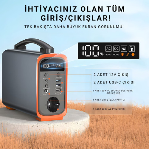 GT200 Taşınabilir Güç Kaynağı Powerbank 75000 Mah 312 VA Güç Seçeneği ile Yüksek Performans
