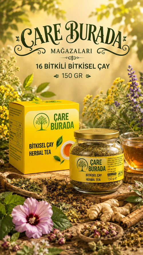 ÇareBurada - 16 Bitkili Bitkisel Çay 150 gr