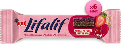 Lifalif Kırmızı Meyveli Meyve Bar 35 g x 6 Adet
