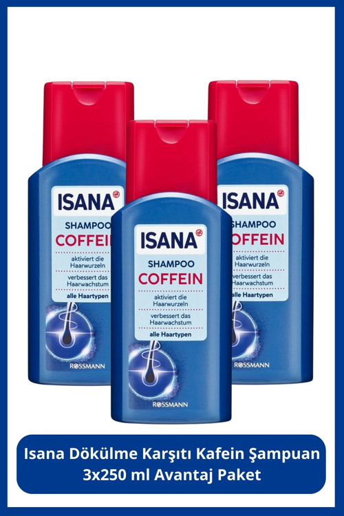 Dökülme Karşıtı Kafein Şampuan 250 ml 3'lü
