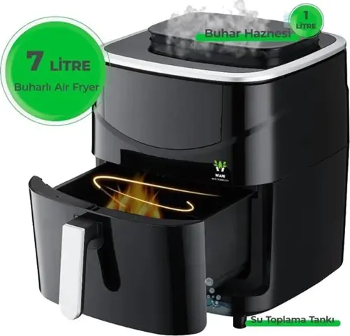Buharlı Airfryer 7L Yağsız Hava Fritözü